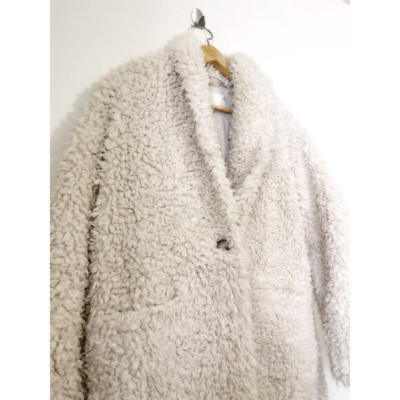 ARITZIA Wilfred Fuzzy Oracle Oversized Jacket in Off White SZ:XS - Picture 5 of 9
